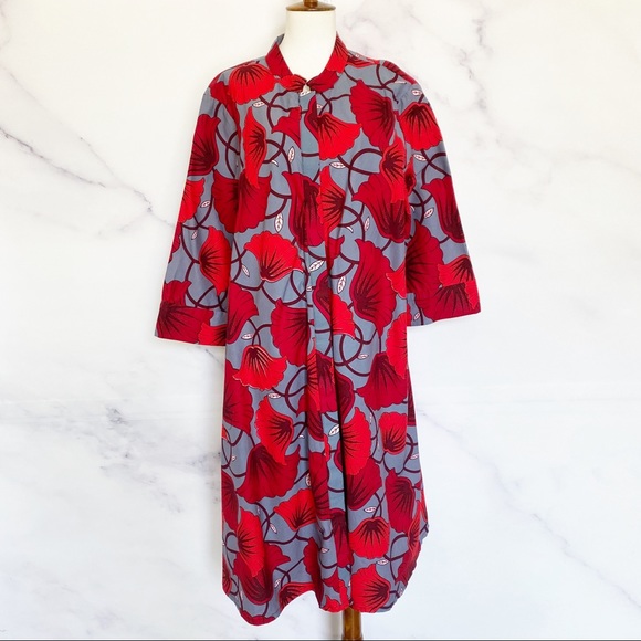 Zuri Dresses & Skirts - Zuri Floral Print Just One Shirt Dress